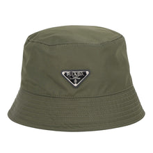 将图像加载到图库查看器中，PRADA Re-Nylon Triangle Logo Bucket Hat Size M Khaki2HC137_2DMI_F0244 Nylon

