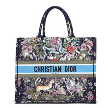 Load image into Gallery viewer, Dior D Constellation Book Tote Navy/Multicolor Canvas Size Large
