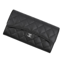 Load image into Gallery viewer, CHANEL Timeless Classics Line Long Wallet BlackAP0241 Caviar Leather
