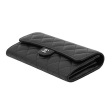 Load image into Gallery viewer, CHANEL Timeless Classics Line Long Wallet BlackAP0241 Caviar Leather
