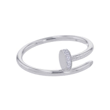 Load image into Gallery viewer, CARTIER Juste Un Clou Diamond Ring Size Small/57/#17B4245057/B4245000 18K White Gold
