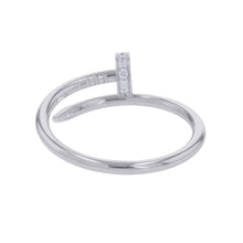 Load image into Gallery viewer, CARTIER Juste Un Clou Diamond Ring Size Small/57/#17B4245057/B4245000 18K White Gold
