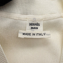 Load image into Gallery viewer, HERMES long sleeve knit Size 36 Ivory Silk54% Rayon32% Cotton7% Nylon5% Polyurethane2%
