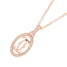 Load image into Gallery viewer, CARTIER Double C Logo NecklaceB7219300 18K Pink Gold
