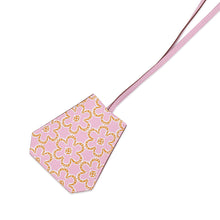 Load image into Gallery viewer, HERMES Clochette Long Necklace Lucky Daisy Mauve Sylvestre/Cuivre/White Swift Leather Metal
