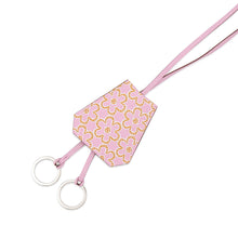 Load image into Gallery viewer, HERMES Clochette Long Necklace Lucky Daisy Mauve Sylvestre/Cuivre/White Swift Leather Metal
