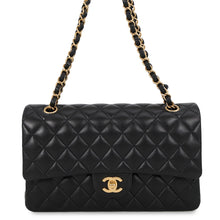 Load image into Gallery viewer, CHANEL Matelasse W Flap ChainShoulder Bag BlackA01112 Lambskin Size 25
