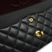 Load image into Gallery viewer, CHANEL Matelasse W Flap ChainShoulder Bag BlackA01112 Lambskin Size 25

