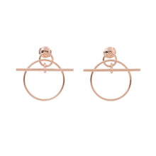 将图像加载到图库查看器中，HERMES Echappee Loop Earrings Size PM 18K Pink Gold
