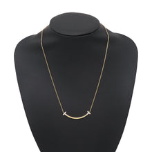 Load image into Gallery viewer, TIFFANY&amp;Co. T Smile Necklace Size Medium74957250 18K Yellow Gold
