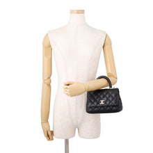 将图像加载到图库查看器中，CHANEL Coco Handle 2WAYHandbag BlackAS2215 Caviar Leather Size XXS
