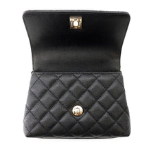 将图像加载到图库查看器中，CHANEL Coco Handle 2WAYHandbag BlackAS2215 Caviar Leather Size XXS
