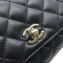 将图像加载到图库查看器中，CHANEL Coco Handle 2WAYHandbag BlackAS2215 Caviar Leather Size XXS
