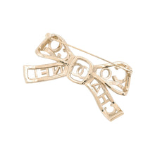 Load image into Gallery viewer, CHANEL Brooch Ribbon CC LogoAB4804 Metal Rhinestone
