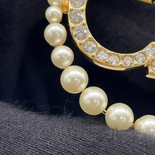 Load image into Gallery viewer, Dior Clair D Lune Brooch Metal Faux Pearl Rhinestone
