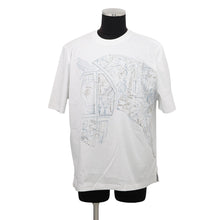 将图像加载到图库查看器中，HERMES T-shirt by Quadrige Size L WhiteH667800HA90LA Cotton100%
