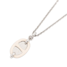 Load image into Gallery viewer, HERMES Mini Maillon Necklace Size PM White Metal Lacquer
