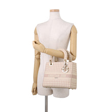 Load image into Gallery viewer, Dior Lady D-Light Houndstooth 2-Way Bag Rose De VanM0565OZAF_M912 Canvas Size Medium
