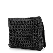 Load image into Gallery viewer, PRADA Raffia Envelope Handbag Black1BF129.2A2T Raffia
