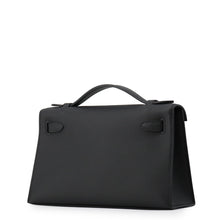 将图像加载到图库查看器中，HERMES PochetteKelly Black Swift Leather
