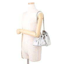 Load image into Gallery viewer, CHANEL CHANEL25 ChainShoulder Bag Silver Metallic Calf Leather Skin
