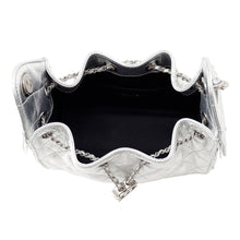 Load image into Gallery viewer, CHANEL CHANEL25 ChainShoulder Bag Silver Metallic Calf Leather Skin
