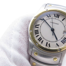 将图像加载到图库查看器中，CARTIER Santos Rondo MM W29mm Stainless Steel K18YG Ivory DialW20037R3
