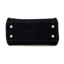 Load image into Gallery viewer, CHANEL Deauville Shopping Tote Black Canvas Leather Size Mini
