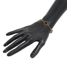 将图像加载到图库查看器中，Van Cleef &amp; Arpels Vintage Alhambra 5 Motif BraceletVCARA41300 18K Yellow Gold
