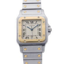 将图像加载到图库查看器中，CARTIER Santos Galve LM H41mm×W29mm Stainless Steel K18YG Ivory DialW20011C4
