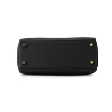 将图像加载到图库查看器中，HERMES Kelly Retourne Black Togo Leather Size 25
