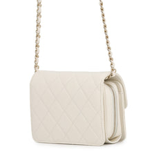 Load image into Gallery viewer, CHANEL Mini Matelasse Flap Bag WhiteAS3002 Caviar Leather Size 17
