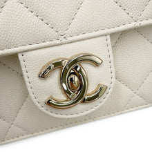 Load image into Gallery viewer, CHANEL Mini Matelasse Flap Bag WhiteAS3002 Caviar Leather Size 17
