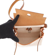 Load image into Gallery viewer, HERMES Herbag zip Gold/Ecru Toile H Vache Hunter Leather Size Mini
