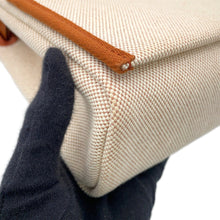 Load image into Gallery viewer, HERMES Herbag zip Gold/Ecru Toile H Vache Hunter Leather Size Mini
