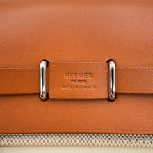 Load image into Gallery viewer, HERMES Herbag zip Gold/Ecru Toile H Vache Hunter Leather Size Mini
