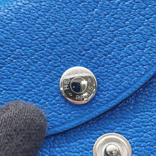 Load image into Gallery viewer, HERMES Calvi Duo Blue Hydra Chevre Myzore Goatskin
