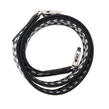 Load image into Gallery viewer, HERMES Bandouliere Sangle Caval Black/White/Blue Canvas Swift Leather

