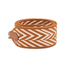 Load image into Gallery viewer, HERMES BandouliereSangle Zig Zag Gold/Ecru Canvas Swift Leather
