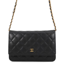 Load image into Gallery viewer, CHANEL Matelasse Classic Chain Wallet BlackAP0250 Caviar Leather
