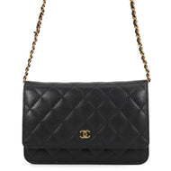CHANEL Matelasse Classic Chain Wallet BlackAP0250 Caviar Leather