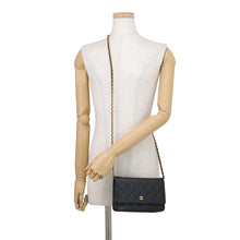 Load image into Gallery viewer, CHANEL Matelasse Classic Chain Wallet BlackAP0250 Caviar Leather
