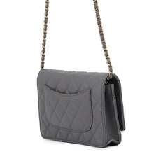 Load image into Gallery viewer, CHANEL Matelasse Classic Chain Wallet GrayAP0250 Caviar Leather
