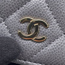 Load image into Gallery viewer, CHANEL Matelasse Classic Chain Wallet GrayAP0250 Caviar Leather
