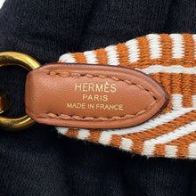 Load image into Gallery viewer, HERMES Bandouliere Sangle Caval Ecru/Beige/Gold Canvas Swift Leather Size 25/MM
