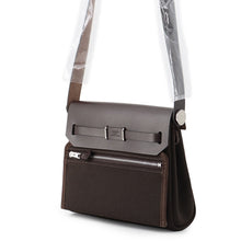 Load image into Gallery viewer, HERMES Herbag zip Ebene Toile Military Vache Hunter Leather Size Mini
