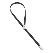 Load image into Gallery viewer, HERMES Thai Necklace Kelly Black Swift Leather
