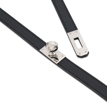 Load image into Gallery viewer, HERMES Thai Necklace Kelly Black Swift Leather
