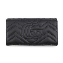 Load image into Gallery viewer, GUCCI GG Marmont continental wallet Black443436 Leather
