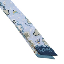 Load image into Gallery viewer, HERMES Twilly Rewilding Nature Blue・Ciel/Marine/GreenH064297S Silk100%
